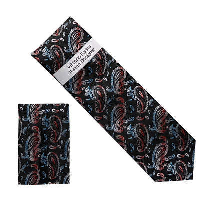 Metallic Design Necktie & Pocket Square by Vittorio Farina (NH - M_36) for Independent Retail Stores by Dubal Brothers