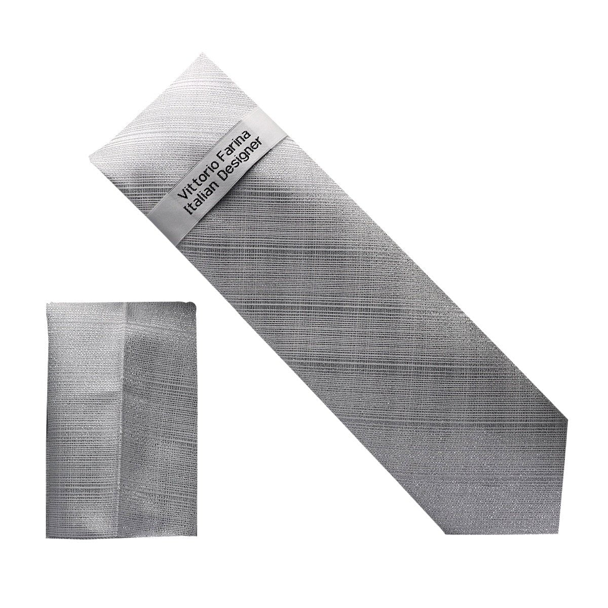 Metallic Design Necktie & Pocket Square by Vittorio Farina (NH - M_39) for Independent Retail Stores by Dubal Brothers