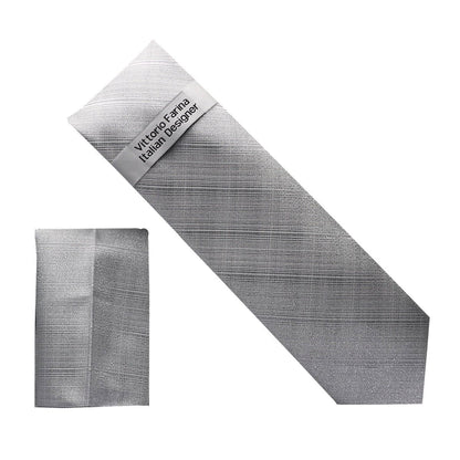Metallic Design Necktie & Pocket Square by Vittorio Farina (NH - M_39) for Independent Retail Stores by Dubal Brothers