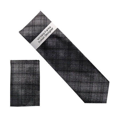 Metallic Design Necktie & Pocket Square by Vittorio Farina (NH - M_41) for Independent Retail Stores by Dubal Brothers