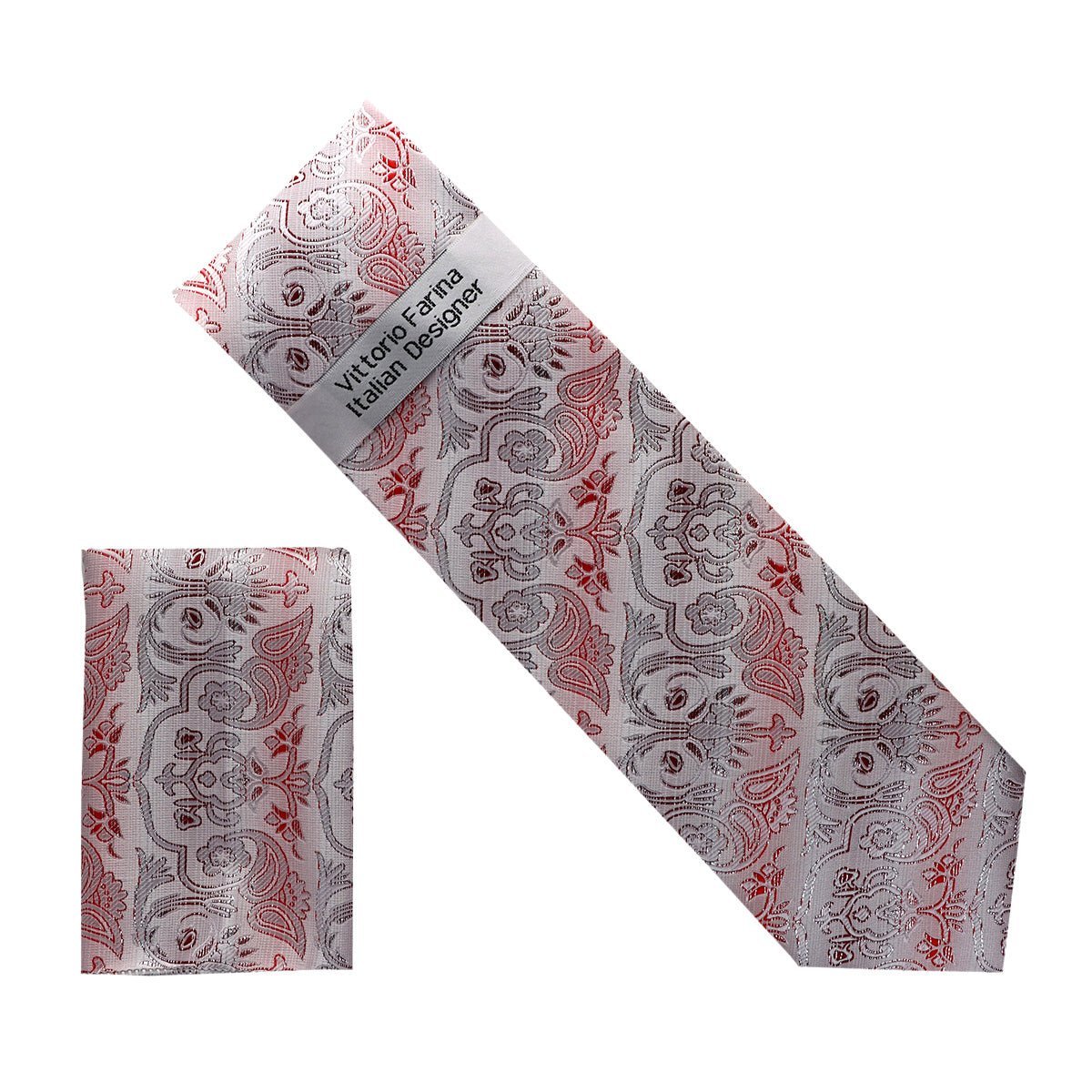 Metallic Design Necktie & Pocket Square by Vittorio Farina (NH - M_42) for Independent Retail Stores by Dubal Brothers