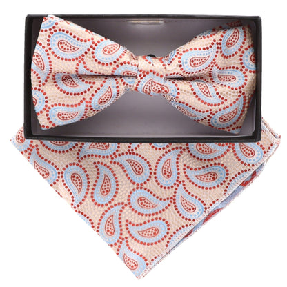 Paisley Design Bow Tie & Pocket Square by Vittorio Farina (BH - D - 21035) for Independent Retail Stores by Dubal Brothers