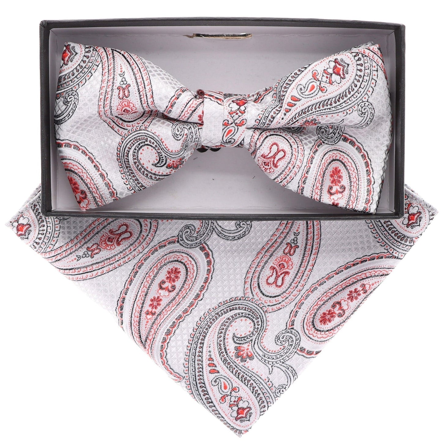 Paisley Design Bow Tie & Pocket Square by Vittorio Farina (BH-D-21036) for Independent Retail Stores by Dubal Brothers
