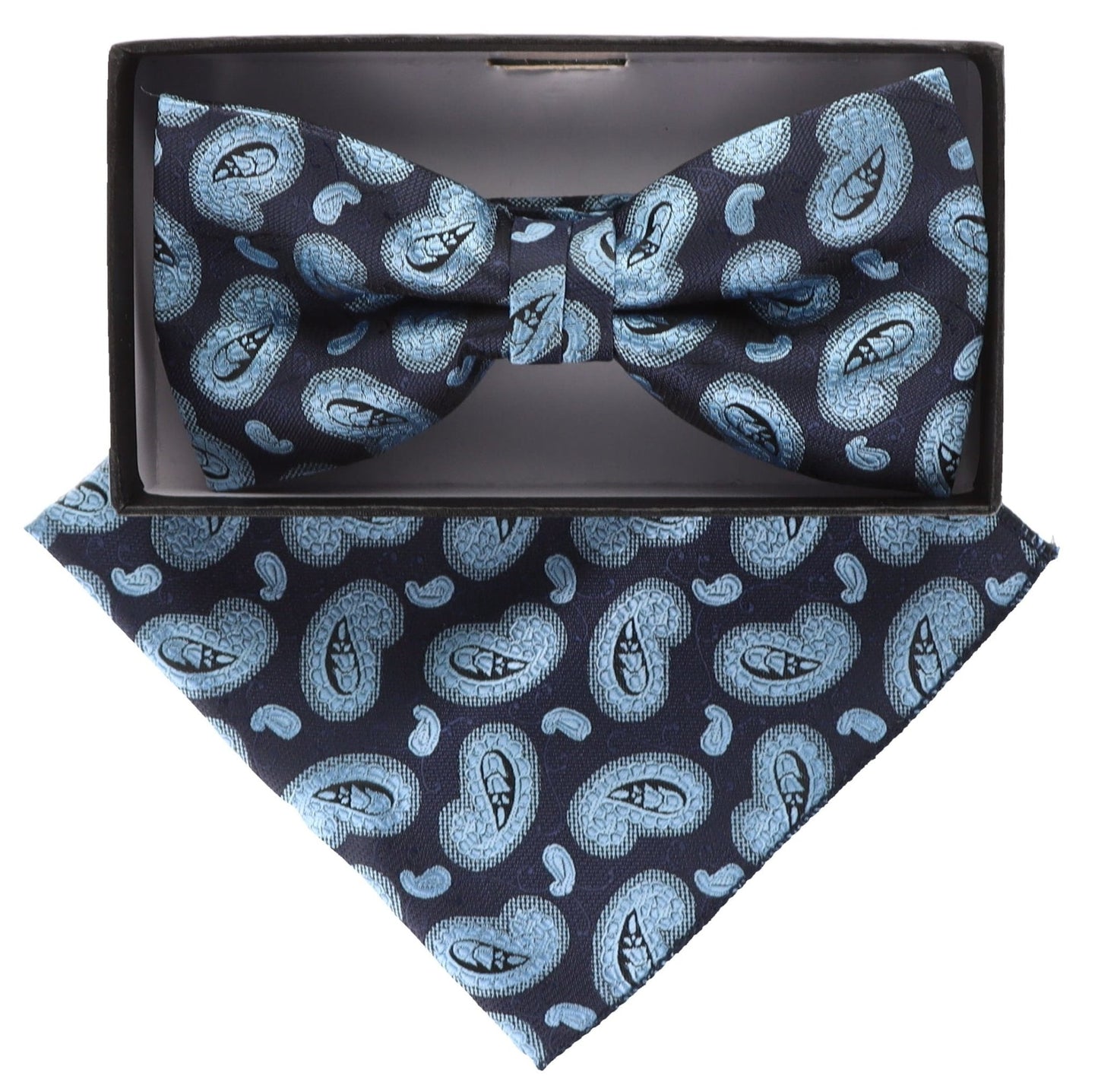 Paisley Design Bow Tie & Pocket Square by Vittorio Farina (BH - D - 21036) for Independent Retail Stores by Dubal Brothers