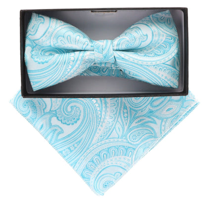 Paisley Design Bow Tie & Pocket Square by Vittorio Farina (BH-D-21036) for Independent Retail Stores by Dubal Brothers
