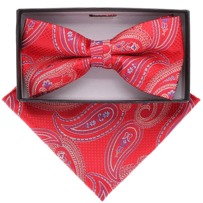 Paisley Design Bow Tie & Pocket Square by Vittorio Farina (BH - D - 21036) for Independent Retail Stores by Dubal Brothers
