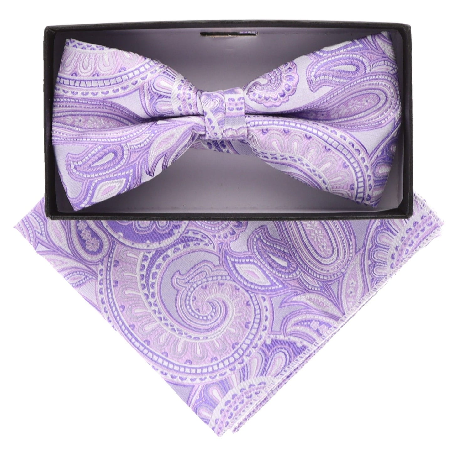 Paisley Design Bow Tie & Pocket Square by Vittorio Farina (BH - D - 21036) for Independent Retail Stores by Dubal Brothers