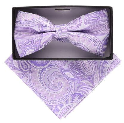 Paisley Design Bow Tie & Pocket Square by Vittorio Farina (BH - D - 21036) for Independent Retail Stores by Dubal Brothers