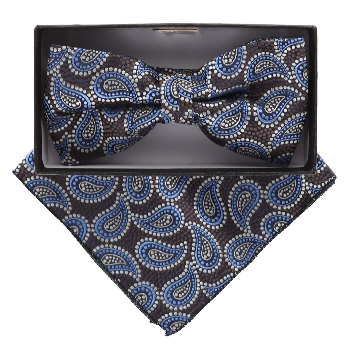 Paisley Design Bow Tie & Pocket Square by Vittorio Farina (BH - D - 21036) for Independent Retail Stores by Dubal Brothers