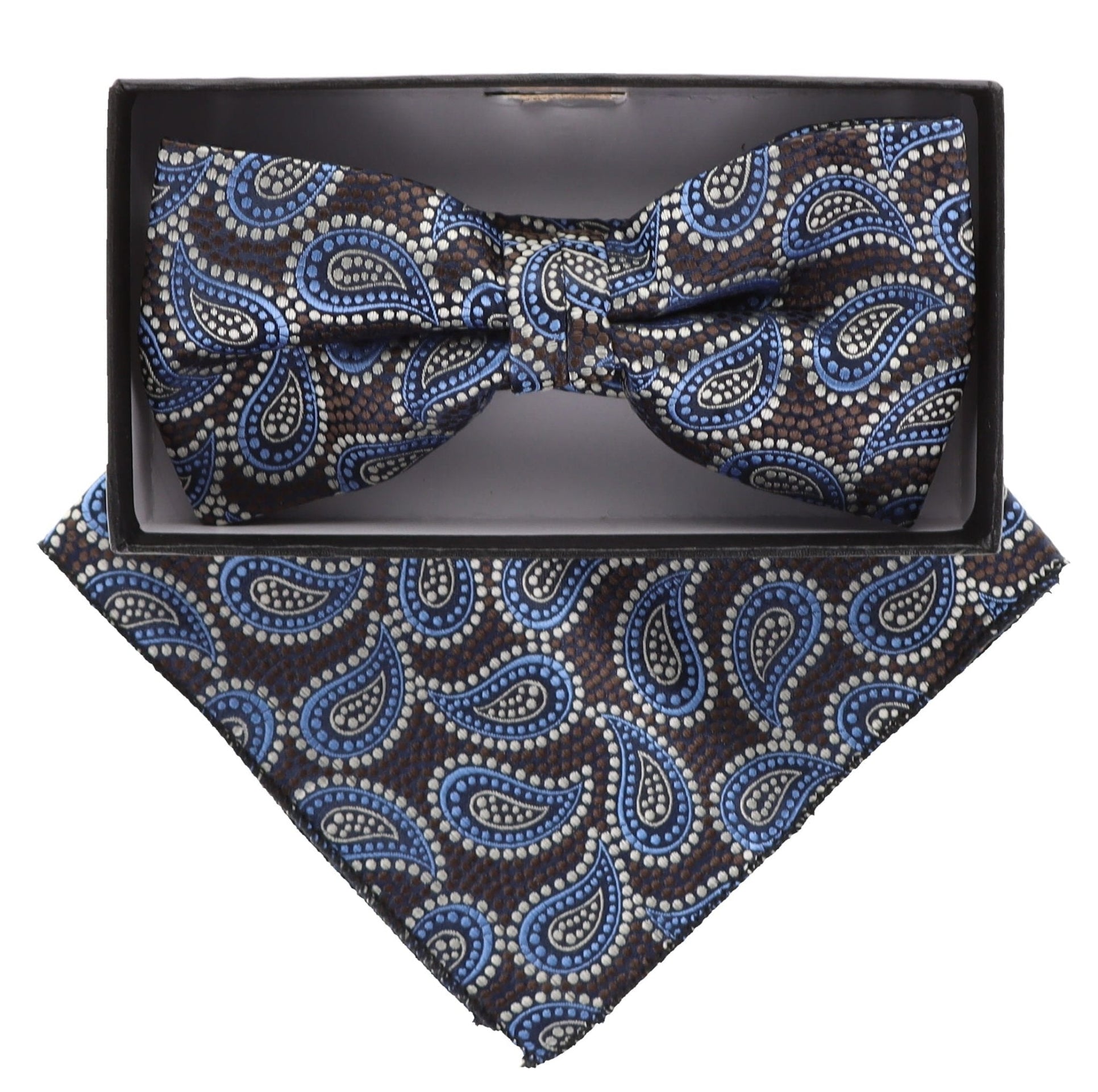 Paisley Design Bow Tie & Pocket Square by Vittorio Farina (BH - D - 21036) for Independent Retail Stores by Dubal Brothers