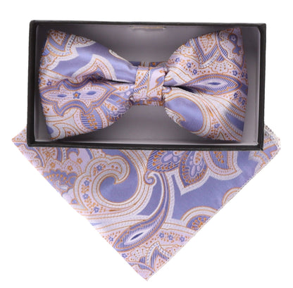 Paisley Design Bow Tie & Pocket Square by Vittorio Farina (BH - D - 21036) for Independent Retail Stores by Dubal Brothers