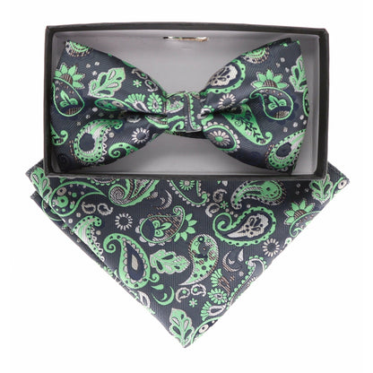 Paisley Design Bow Tie & Pocket Square by Vittorio Farina (BH-D-21066) for Independent Retail Stores by Dubal Brothers