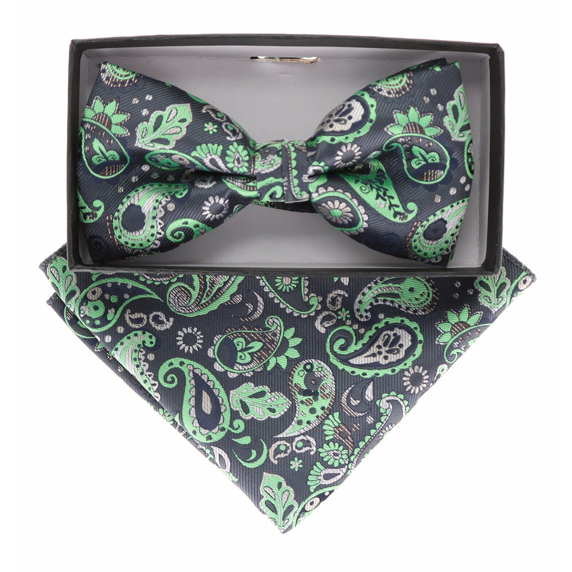 Paisley Design Bow Tie & Pocket Square by Vittorio Farina (BH - D - 21066) for Independent Retail Stores by Dubal Brothers