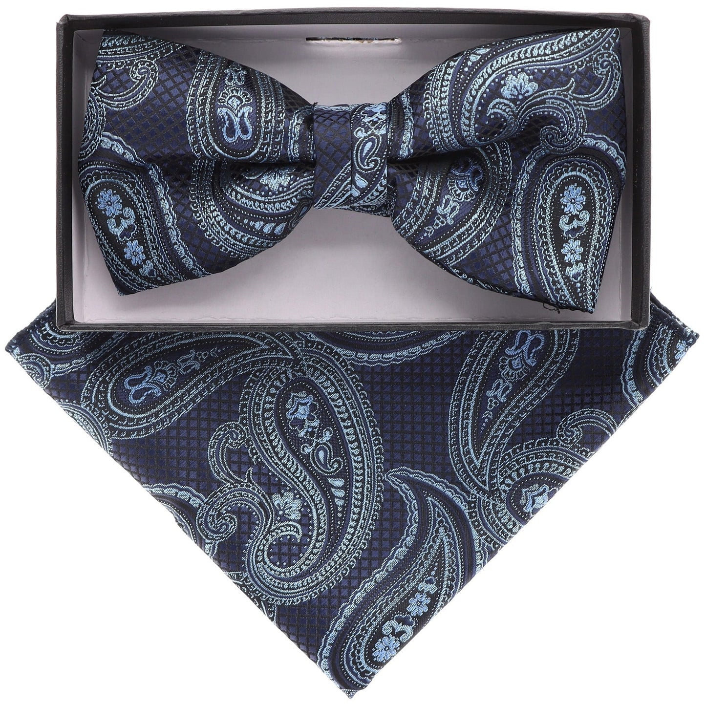 Paisley Design Bow Tie & Pocket Square by Vittorio Farina (BH - D - 21066) for Independent Retail Stores by Dubal Brothers
