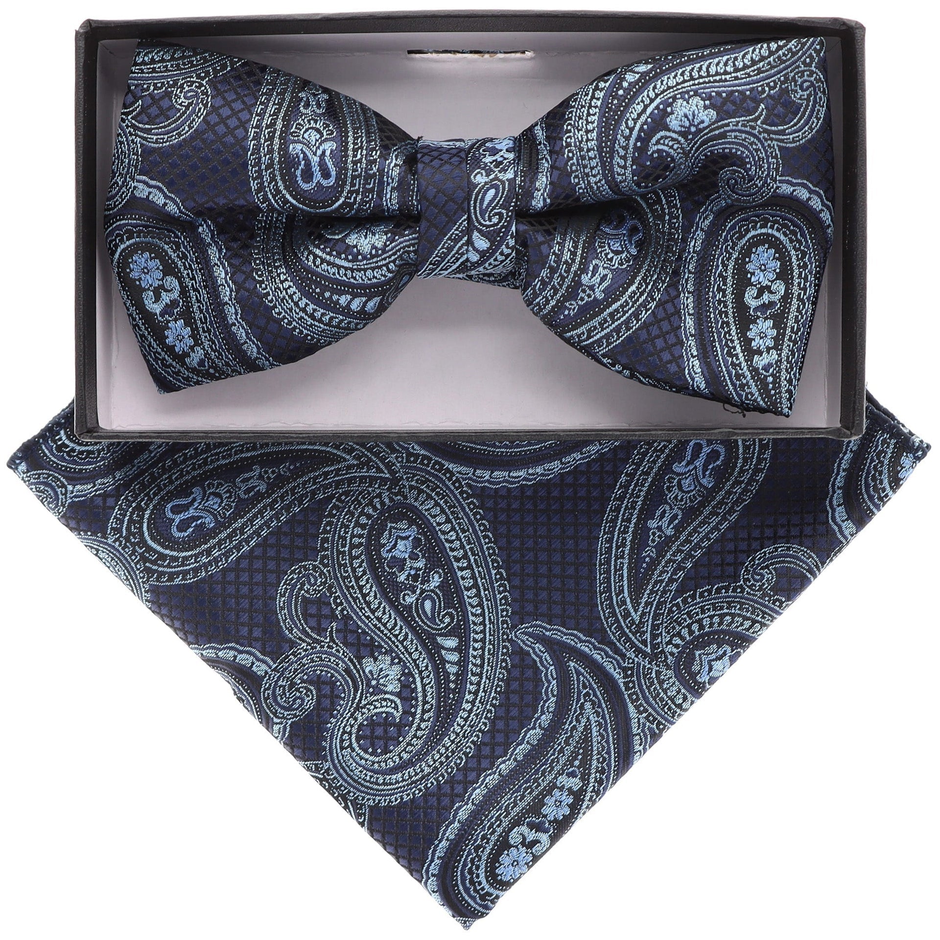 Paisley Design Bow Tie & Pocket Square by Vittorio Farina (BH - D - 21066) for Independent Retail Stores by Dubal Brothers