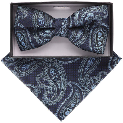 Paisley Design Bow Tie & Pocket Square by Vittorio Farina (BH - D - 21066) for Independent Retail Stores by Dubal Brothers