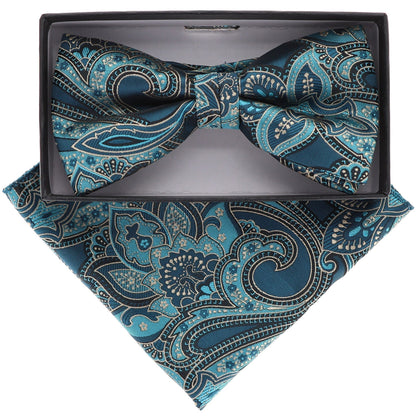 Paisley Design Bow Tie & Pocket Square by Vittorio Farina (BH - D - 21066) for Independent Retail Stores by Dubal Brothers