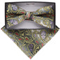 Paisley Design Bow Tie & Pocket Square by Vittorio Farina (BH - D - 21103) for Independent Retail Stores by Dubal Brothers