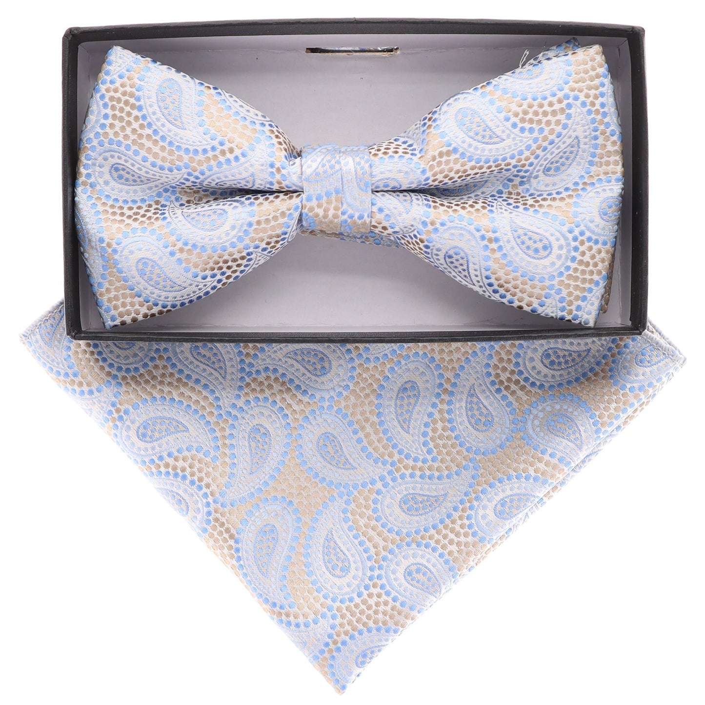 Paisley Design Bow Tie & Pocket Square by Vittorio Farina (BH - D - 21104) for Independent Retail Stores by Dubal Brothers