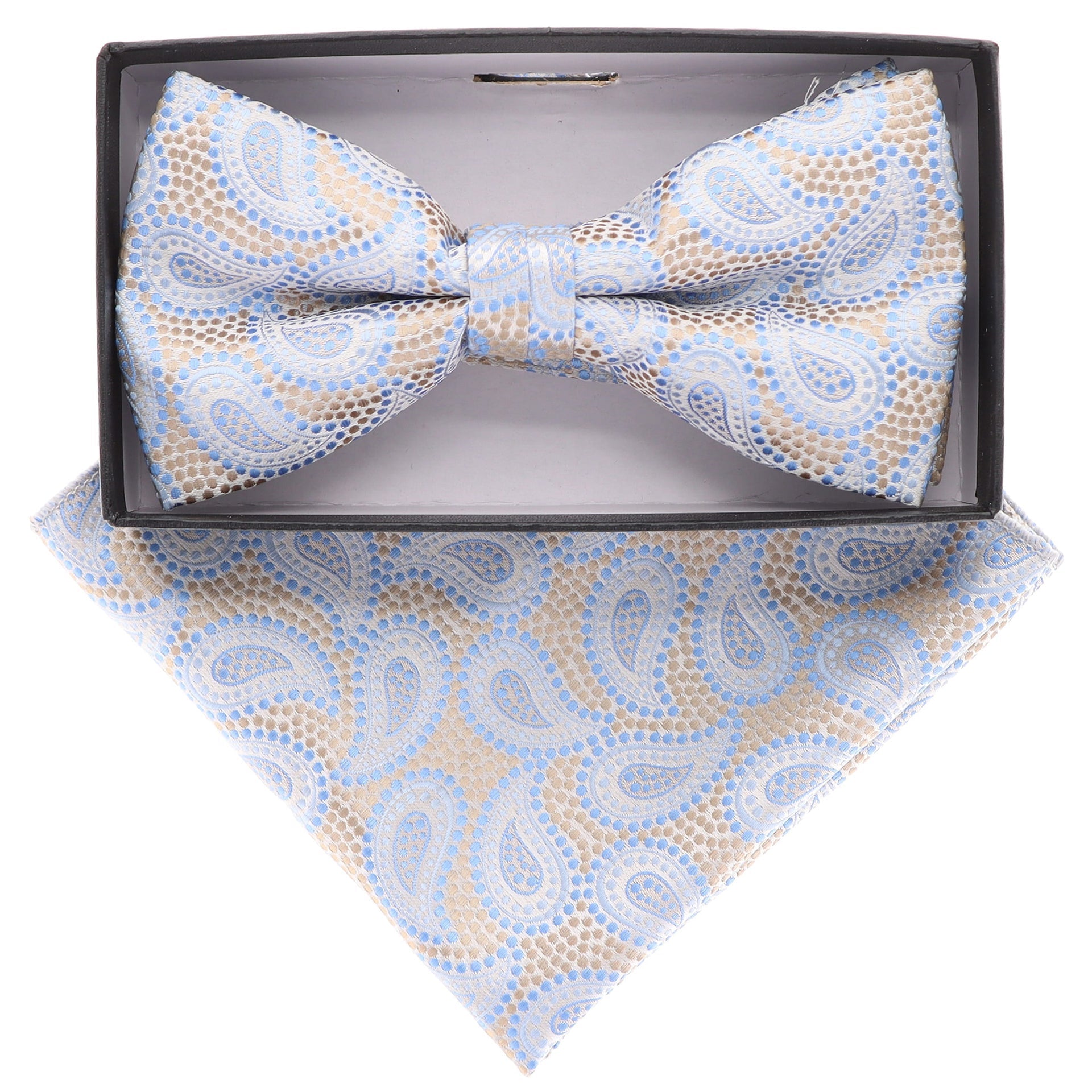Paisley Design Bow Tie & Pocket Square by Vittorio Farina (BH - D - 21104) for Independent Retail Stores by Dubal Brothers