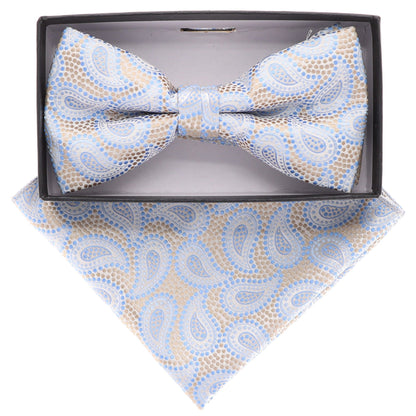 Paisley Design Bow Tie & Pocket Square by Vittorio Farina (BH - D - 21104) for Independent Retail Stores by Dubal Brothers
