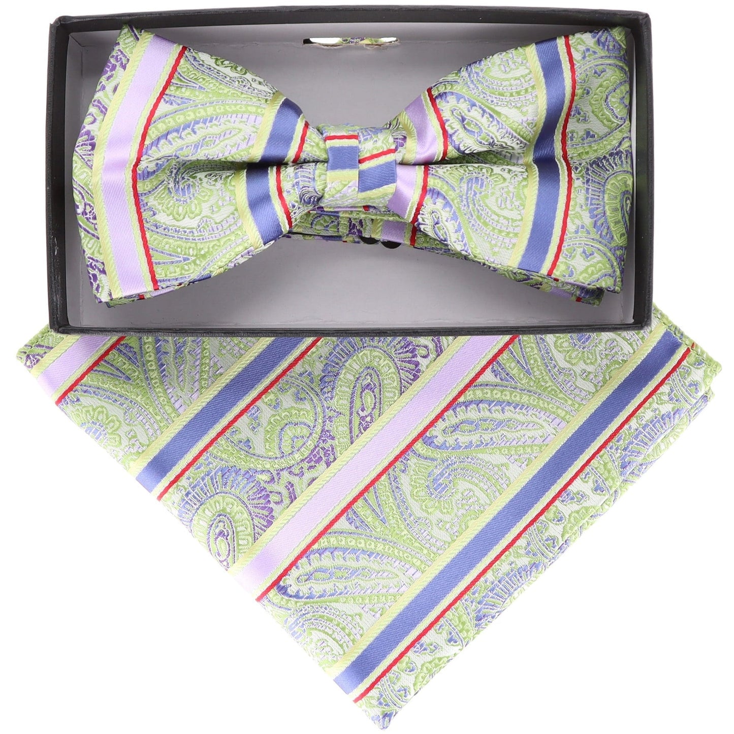 Paisley Design Bow Tie & Pocket Square by Vittorio Farina (BH - D - 21113) for Independent Retail Stores by Dubal Brothers