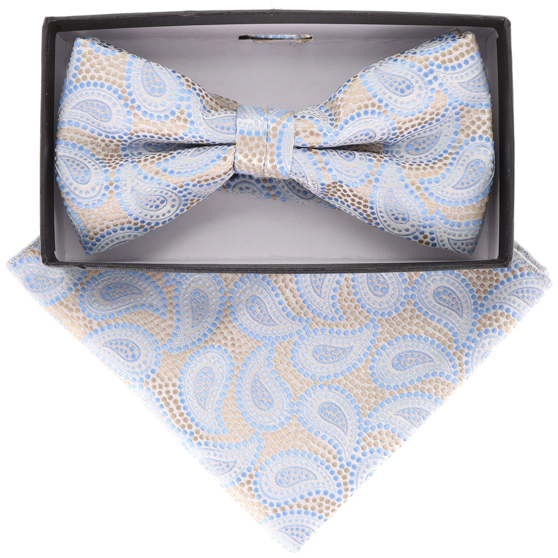 Paisley Design Bow Tie & Pocket Square by Vittorio Farina (BH - D - 21113) for Independent Retail Stores by Dubal Brothers