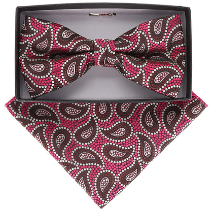 Paisley Design Bow Tie & Pocket Square by Vittorio Farina (BH-D-21116) for Independent Retail Stores by Dubal Brothers
