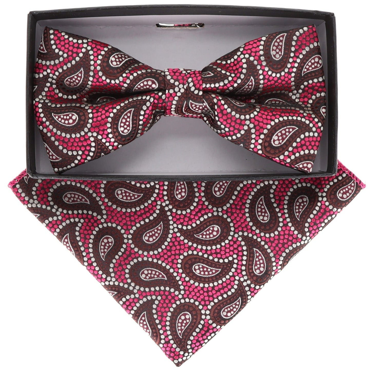 Paisley Design Bow Tie & Pocket Square by Vittorio Farina (BH - D - 21116) for Independent Retail Stores by Dubal Brothers