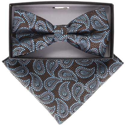 Paisley Design Bow Tie & Pocket Square by Vittorio Farina (BH-D-21117) for Independent Retail Stores by Dubal Brothers