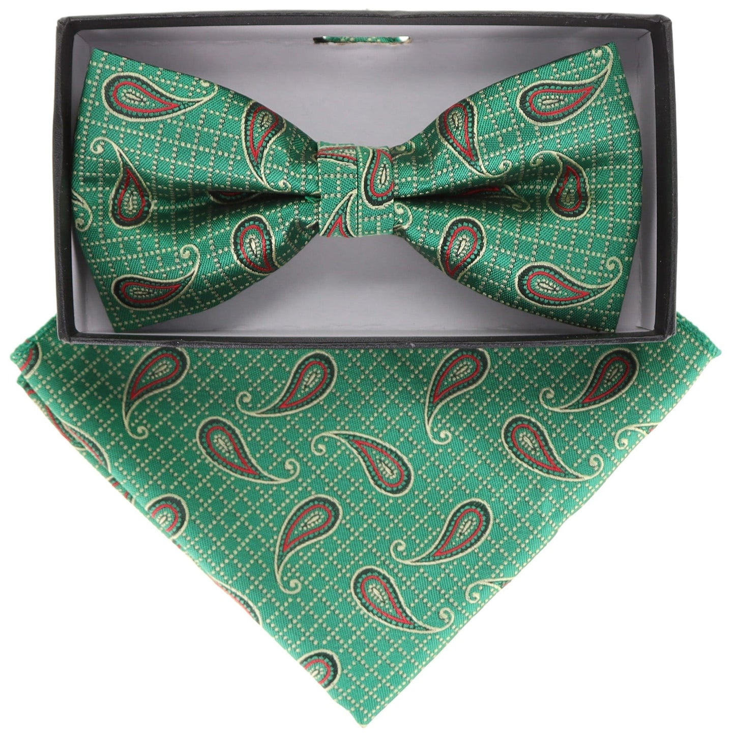 Paisley Design Bow Tie & Pocket Square by Vittorio Farina (BH - D - 21117) for Independent Retail Stores by Dubal Brothers