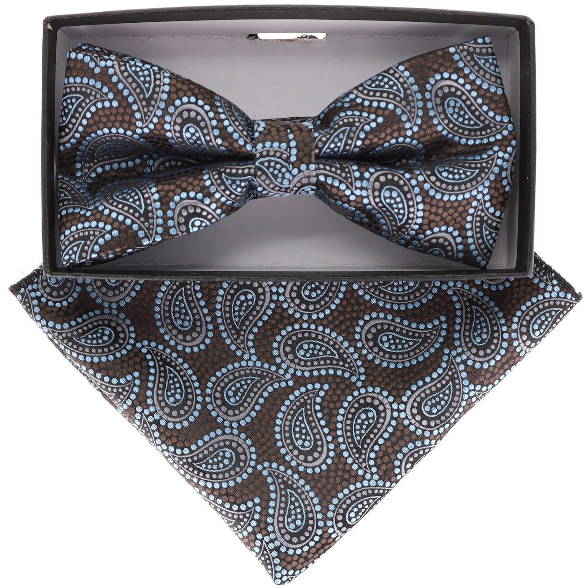 Paisley Design Bow Tie & Pocket Square by Vittorio Farina (BH - D - 21117) for Independent Retail Stores by Dubal Brothers