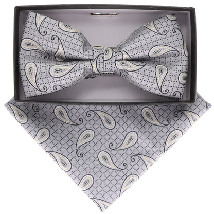 Paisley Design Bow Tie & Pocket Square by Vittorio Farina (BH - D - 21117) for Independent Retail Stores by Dubal Brothers