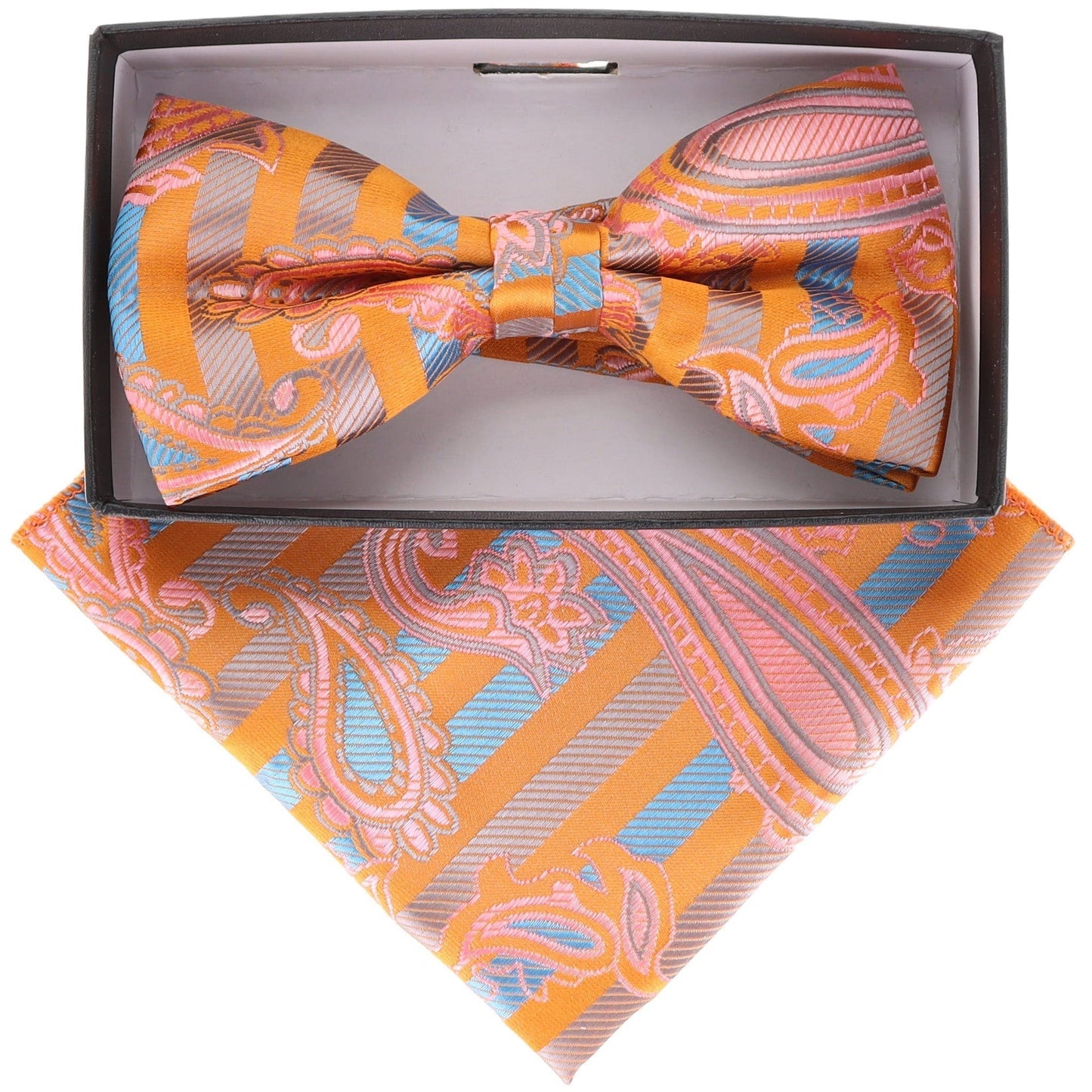 Paisley Design Bow Tie & Pocket Square by Vittorio Farina (BH - D - 21122) for Independent Retail Stores by Dubal Brothers