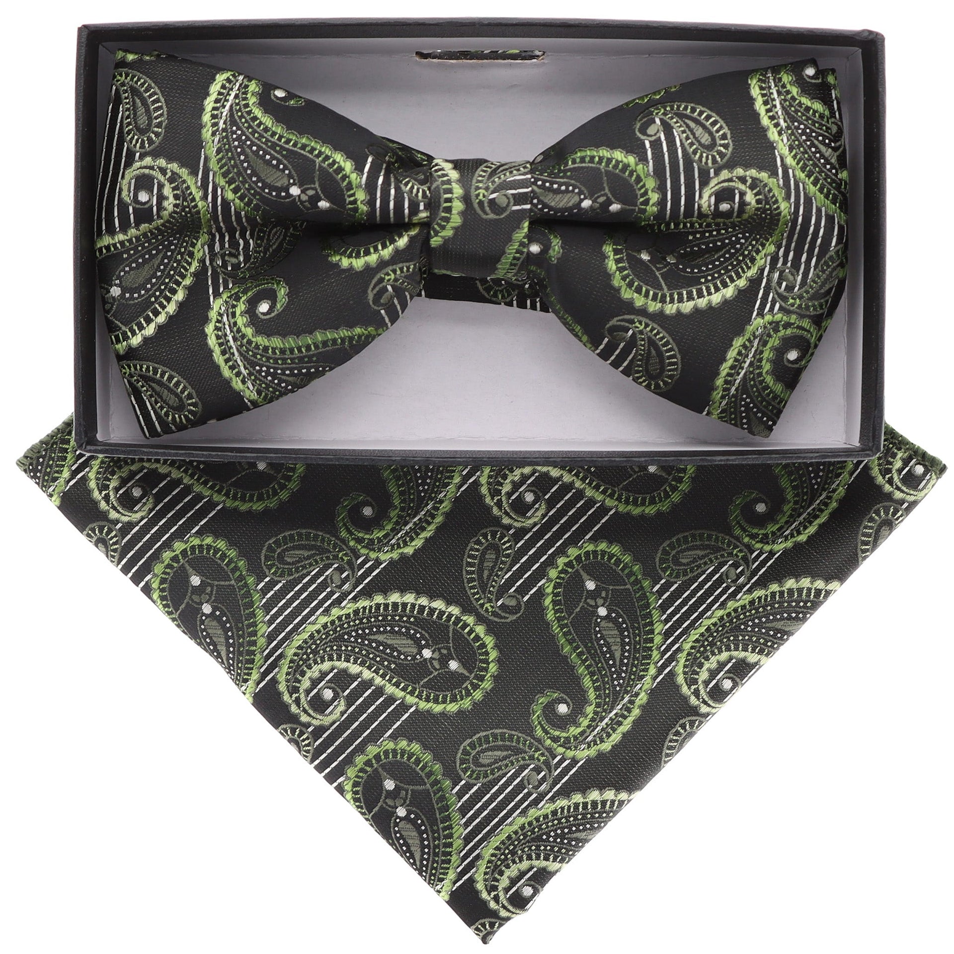 Paisley Design Bow Tie & Pocket Square by Vittorio Farina (BH - D - 21122) for Independent Retail Stores by Dubal Brothers