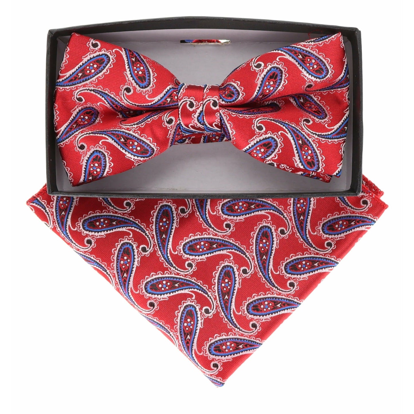 Paisley Design Bow Tie & Pocket Square by Vittorio Farina (BH - D - 21156) for Independent Retail Stores by Dubal Brothers