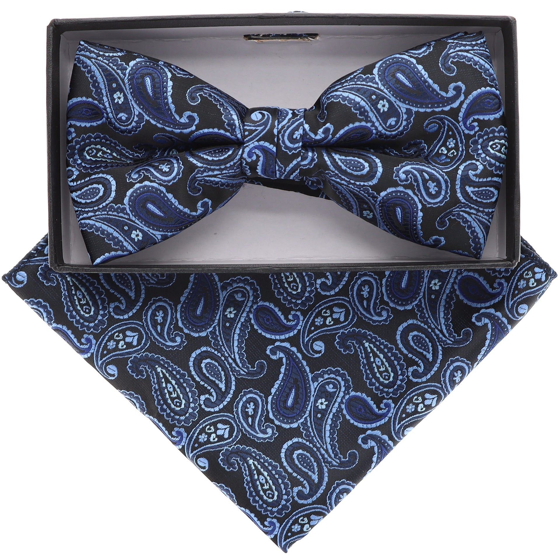Paisley Design Bow Tie & Pocket Square by Vittorio Farina (BH - D - 21166) for Independent Retail Stores by Dubal Brothers