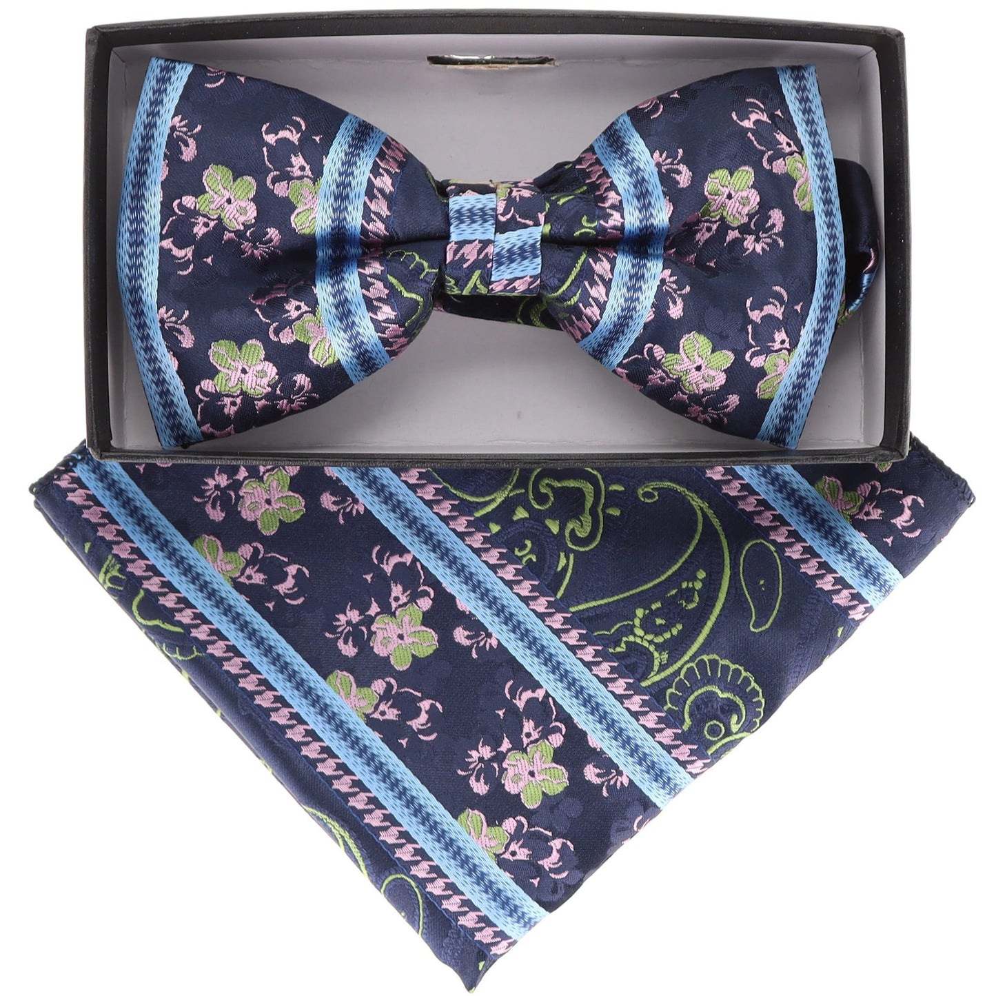 Paisley Design Bow Tie & Pocket Square by Vittorio Farina (BH - D - 21166) for Independent Retail Stores by Dubal Brothers