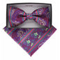 Paisley Design Bow Tie & Pocket Square by Vittorio Farina (BH - D - 21166) for Independent Retail Stores by Dubal Brothers