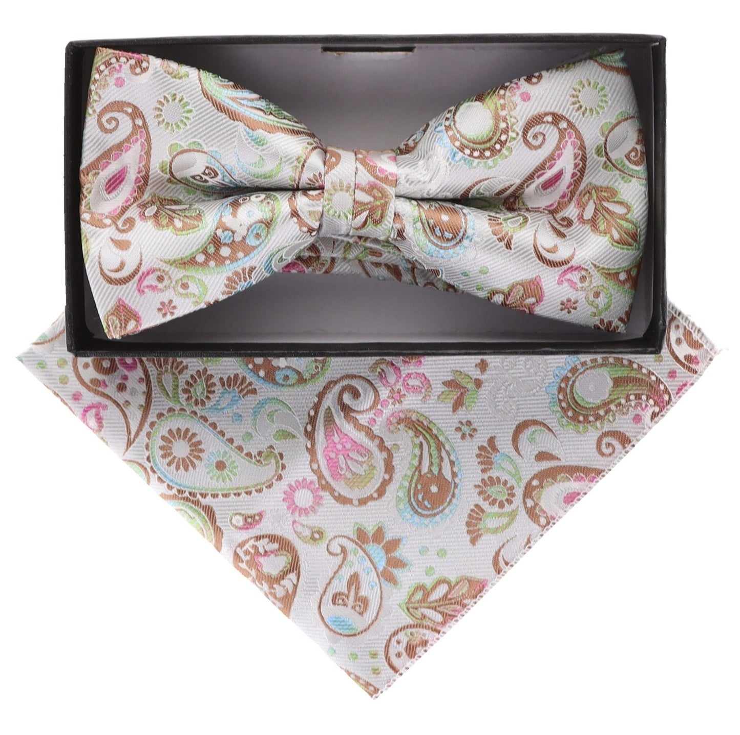 Paisley Design Bow Tie & Pocket Square by Vittorio Farina (BH-D_23104) for Independent Retail Stores by Dubal Brothers
