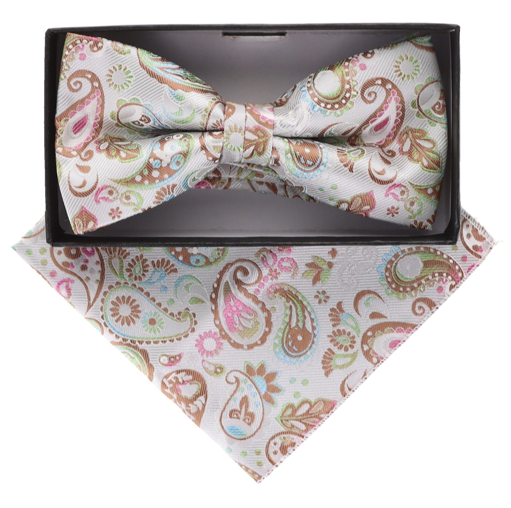 Paisley Design Bow Tie & Pocket Square by Vittorio Farina (BH-D_23104) for Independent Retail Stores by Dubal Brothers