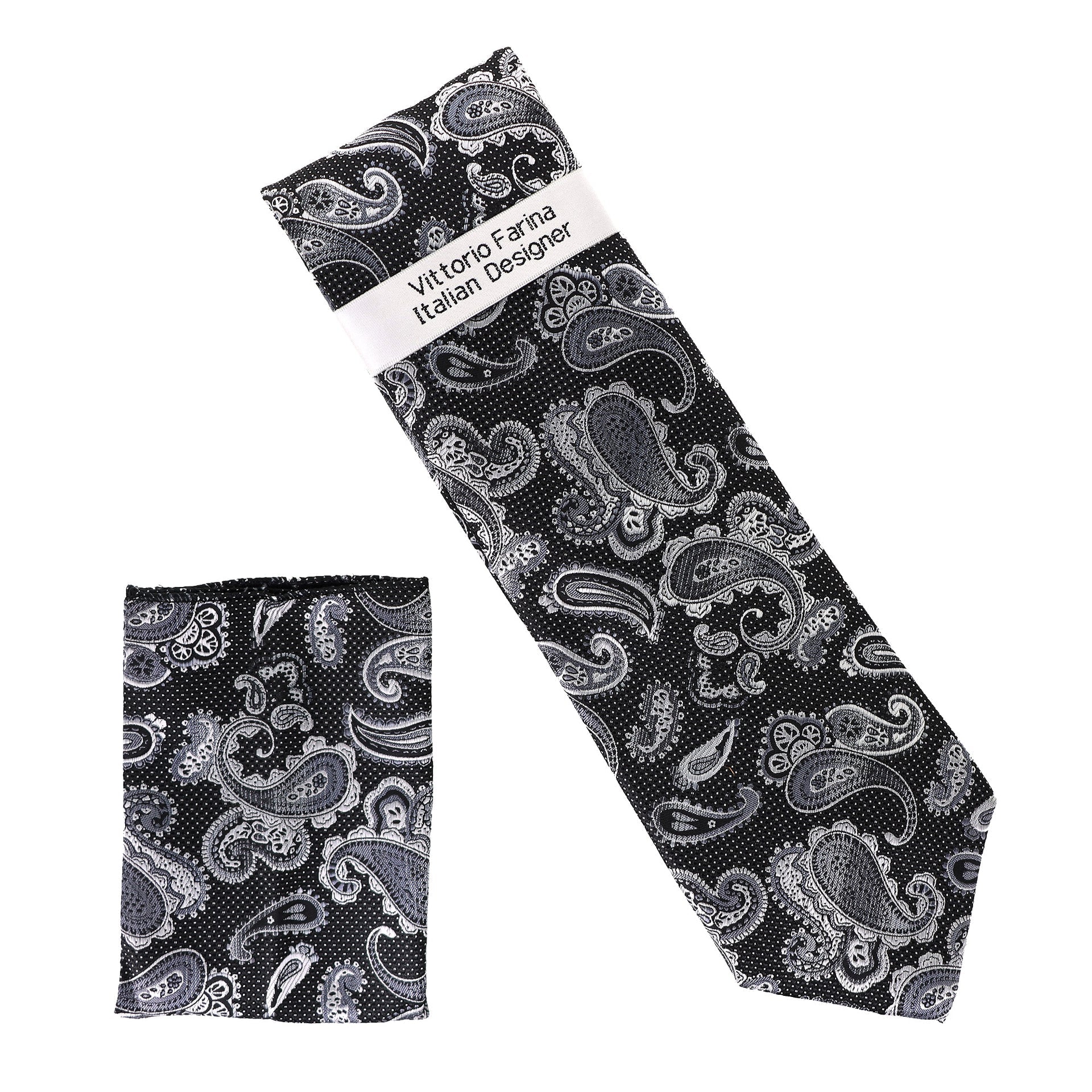 Paisley Design Necktie & Pocket Square by Vittorio Farina (NH-D-1310) for Independent Retail Stores by Dubal Brothers