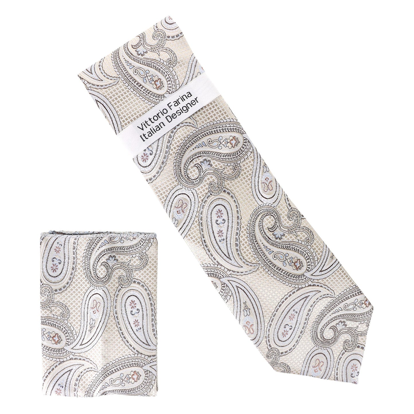 Paisley Design Necktie & Pocket Square by Vittorio Farina (NH-D-1310) for Independent Retail Stores by Dubal Brothers