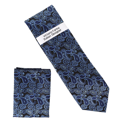 Paisley Design Necktie & Pocket Square by Vittorio Farina (NH-D-1310) for Independent Retail Stores by Dubal Brothers