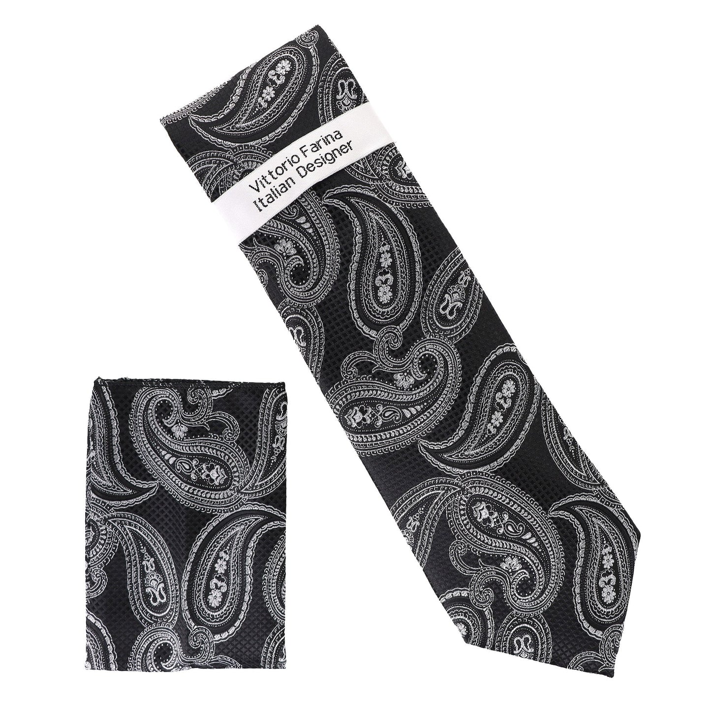 Paisley Design Necktie & Pocket Square by Vittorio Farina (NH-D-1310) for Independent Retail Stores by Dubal Brothers