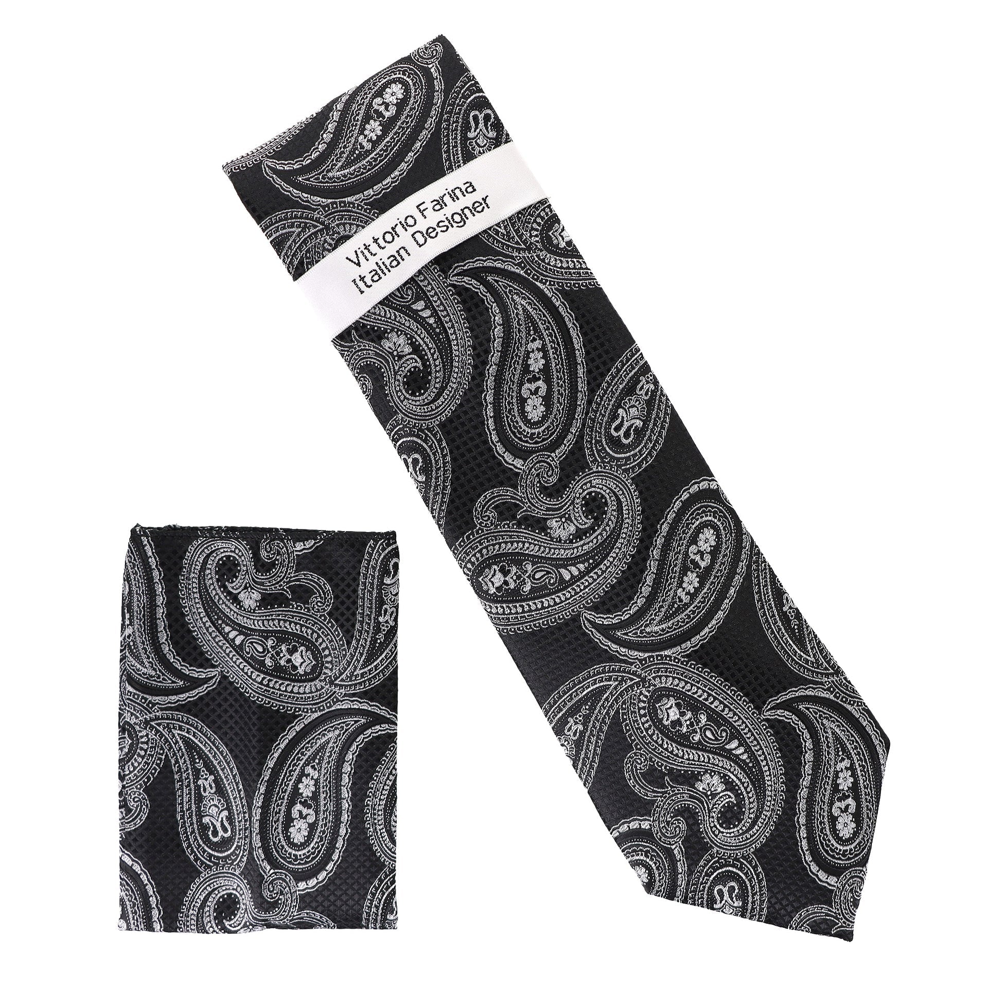 Paisley Design Necktie & Pocket Square by Vittorio Farina (NH-D-1310) for Independent Retail Stores by Dubal Brothers