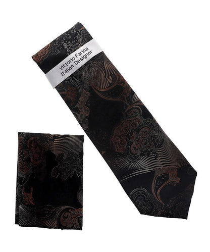 Paisley Design Necktie & Pocket Square by Vittorio Farina (NH-D_1462) for Independent Retail Stores by Dubal Brothers