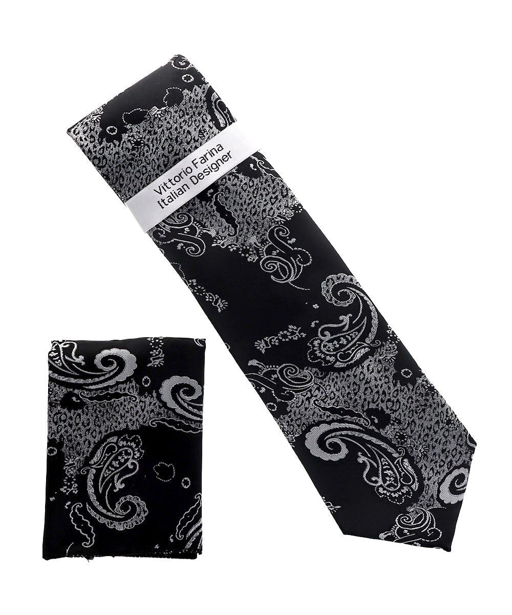 Paisley Design Necktie & Pocket Square by Vittorio Farina (NH-D_1471) for Independent Retail Stores by Dubal Brothers