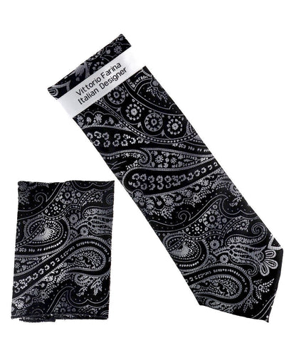 Paisley Design Necktie & Pocket Square by Vittorio Farina (NH-D_1488) for Independent Retail Stores by Dubal Brothers