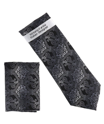 Paisley Design Necktie & Pocket Square by Vittorio Farina (NH-D_1495) for Independent Retail Stores by Dubal Brothers